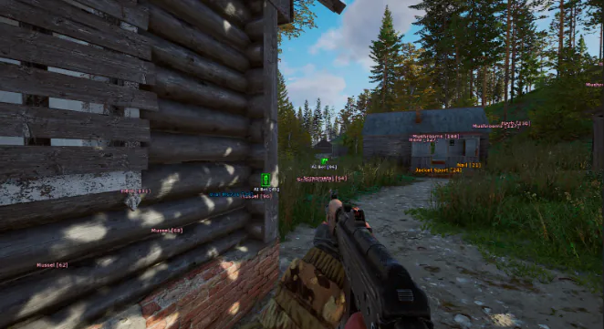 Deadside wallhack ESP with player outlines and corpse tags